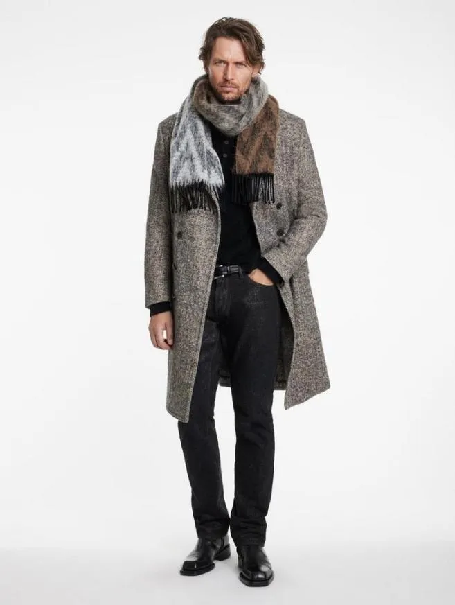 Men John Varvatos Coats And Jackets Terry Coat Powder Blue