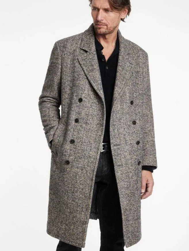Men John Varvatos Coats And Jackets Terry Coat Powder Blue