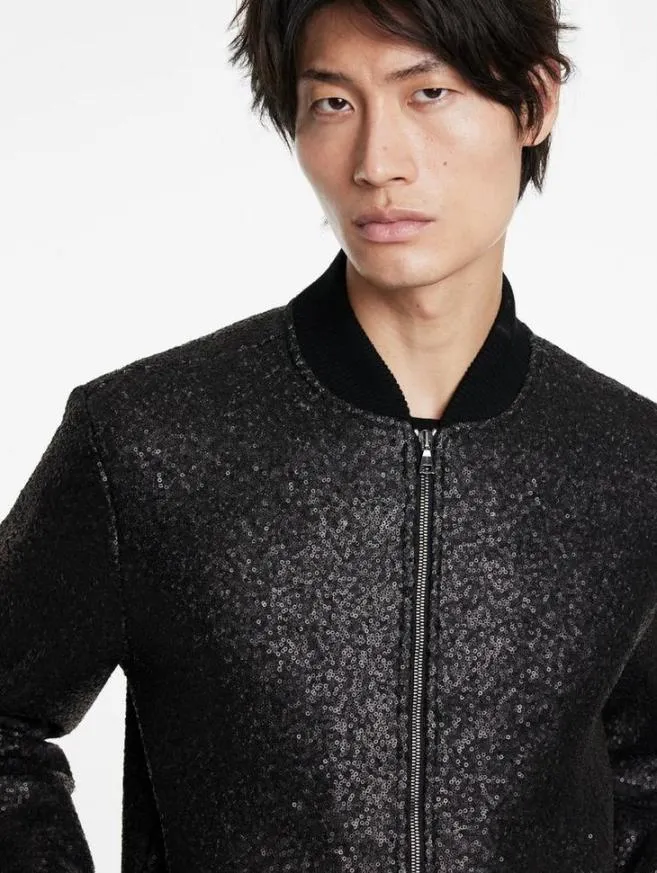 Men John Varvatos Coats And Jackets Venetico Baseball Jacket Black