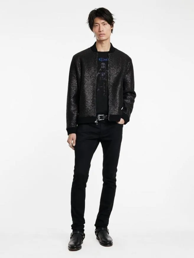 Men John Varvatos Coats And Jackets Venetico Baseball Jacket Black