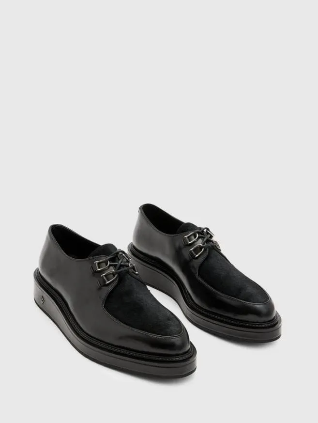 Men John Varvatos Dress Shoes and Loafers Von Creeper Derby Black