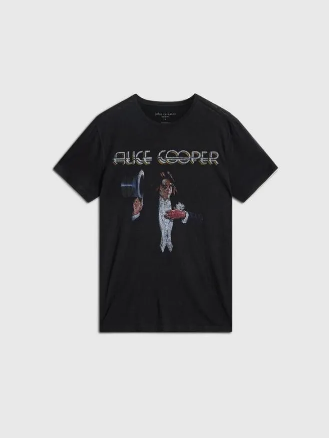 Men John Varvatos Graphic Tees Alice Cooper Top Hat Tee Black