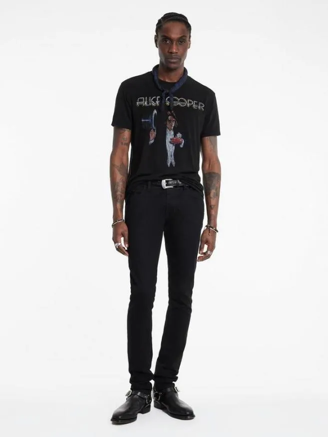 Men John Varvatos Graphic Tees Alice Cooper Top Hat Tee Black