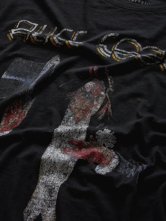 Men John Varvatos Graphic Tees Alice Cooper Top Hat Tee Black