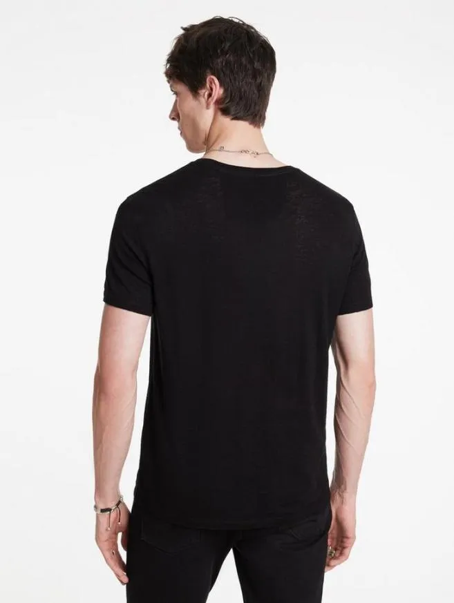 Men John Varvatos Graphic Tees Embellished Skull Tee Black