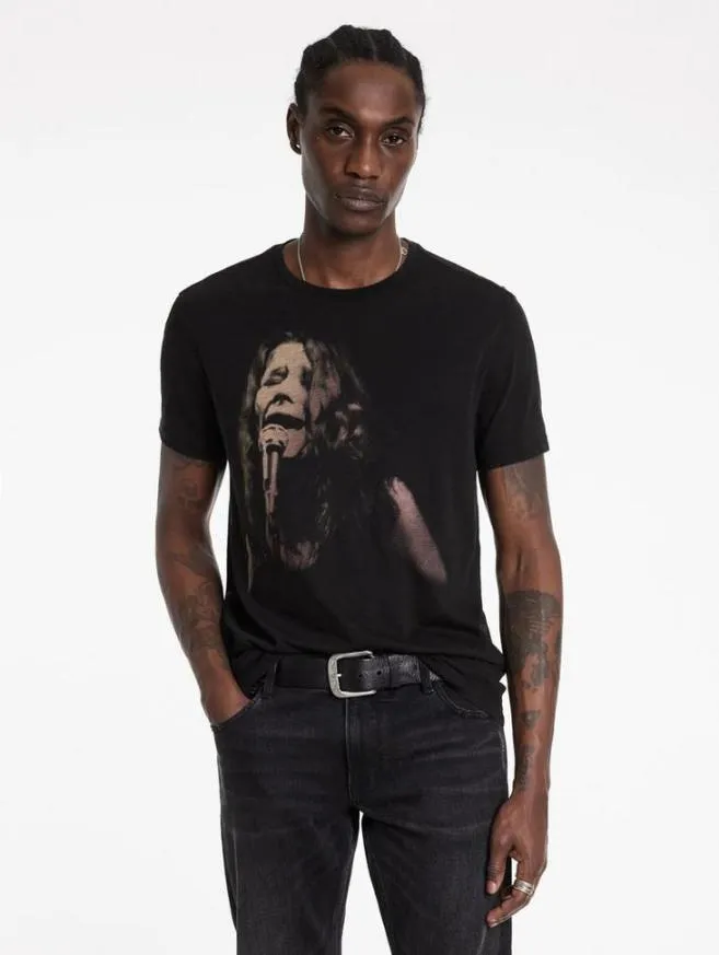 Men John Varvatos Graphic Tees Janis Joplin Tee Black