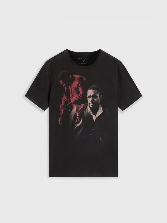 Men John Varvatos Graphic Tees John Coltrane Tee Black