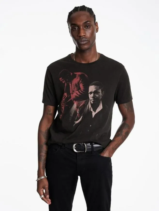 Men John Varvatos Graphic Tees John Coltrane Tee Black