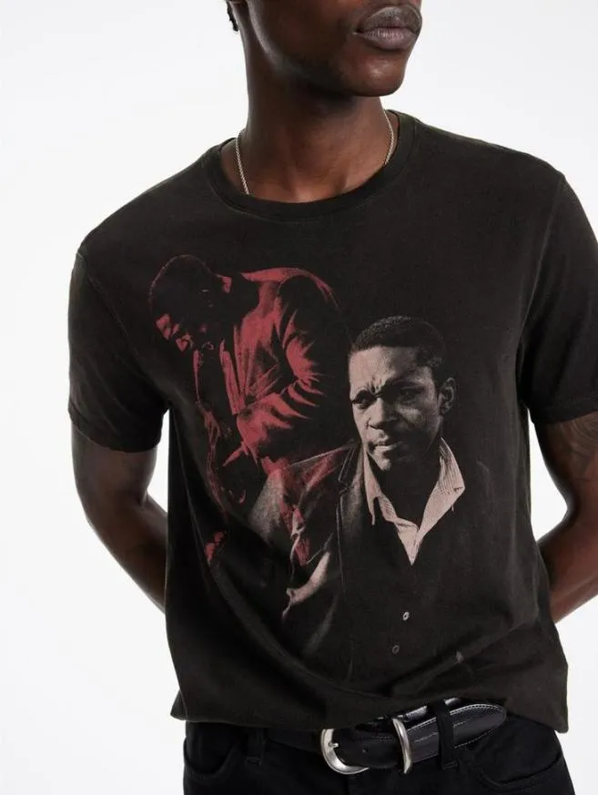 Men John Varvatos Graphic Tees John Coltrane Tee Black