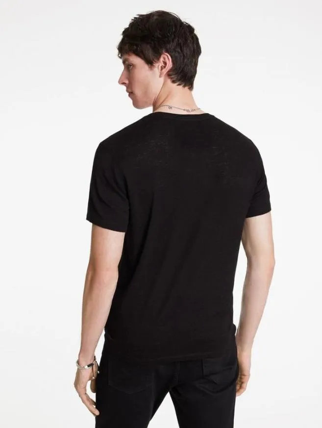 Men John Varvatos Graphic Tees Oil Skull Tee Black