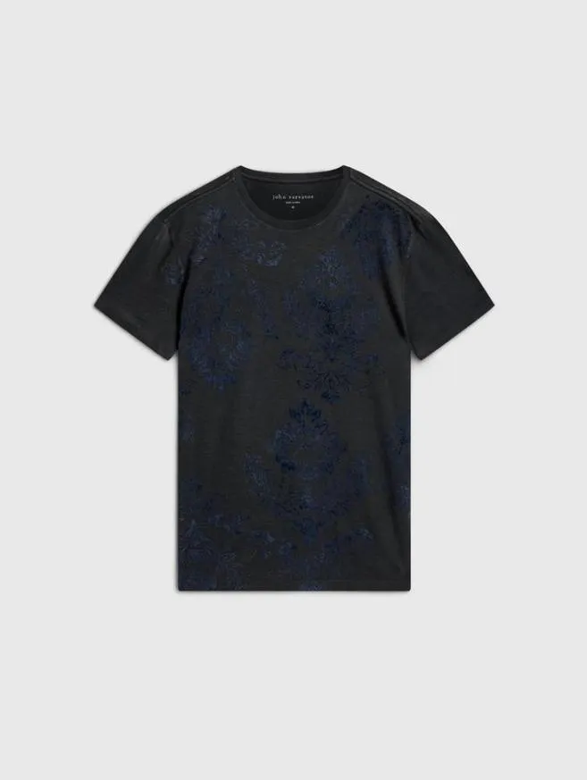 Men John Varvatos Graphic Tees Paisley Tee Dried Sage