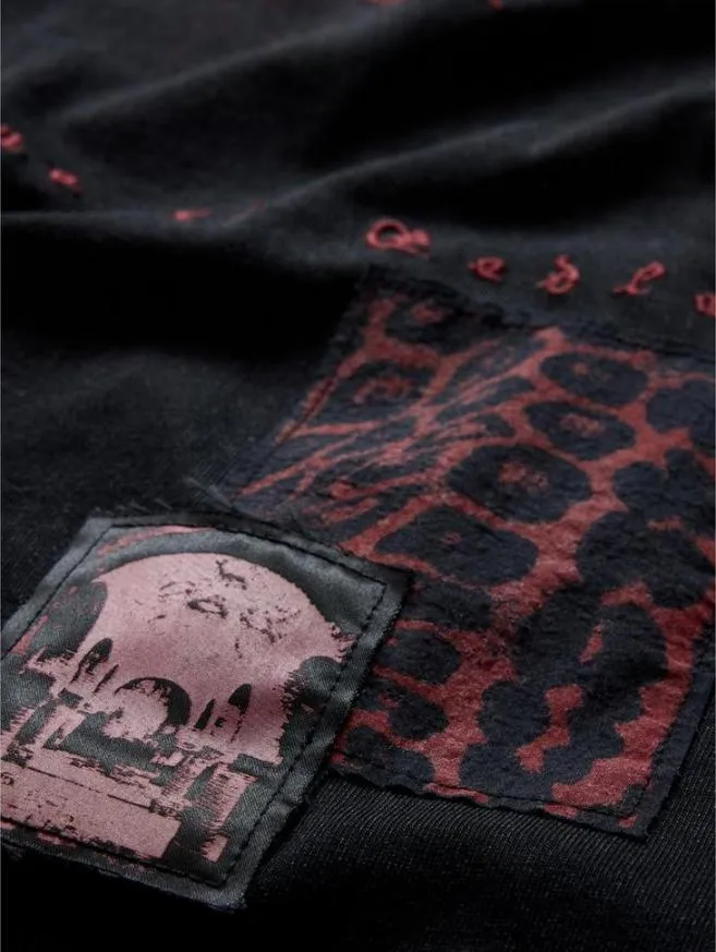 Men John Varvatos Graphic Tees Patch Tee Black