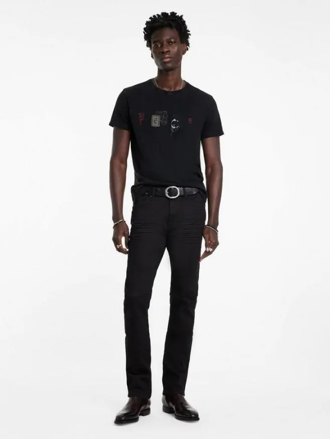 Men John Varvatos Graphic Tees Peace Embellished Tee Black