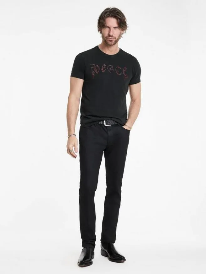 Men John Varvatos Graphic Tees Peace Tee Charcoal