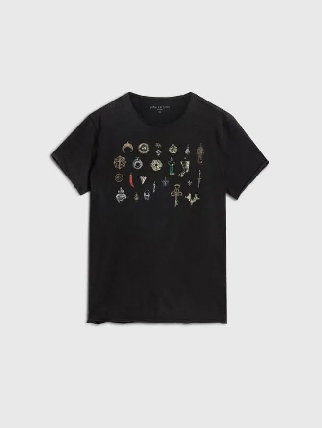 Men John Varvatos Graphic Tees Pendants Tee Black