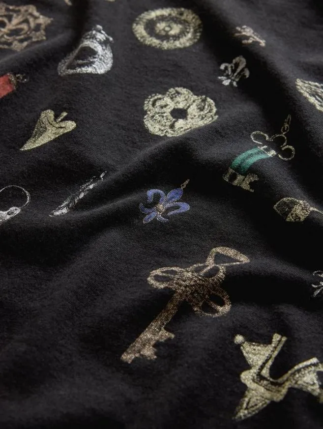 Men John Varvatos Graphic Tees Pendants Tee Black