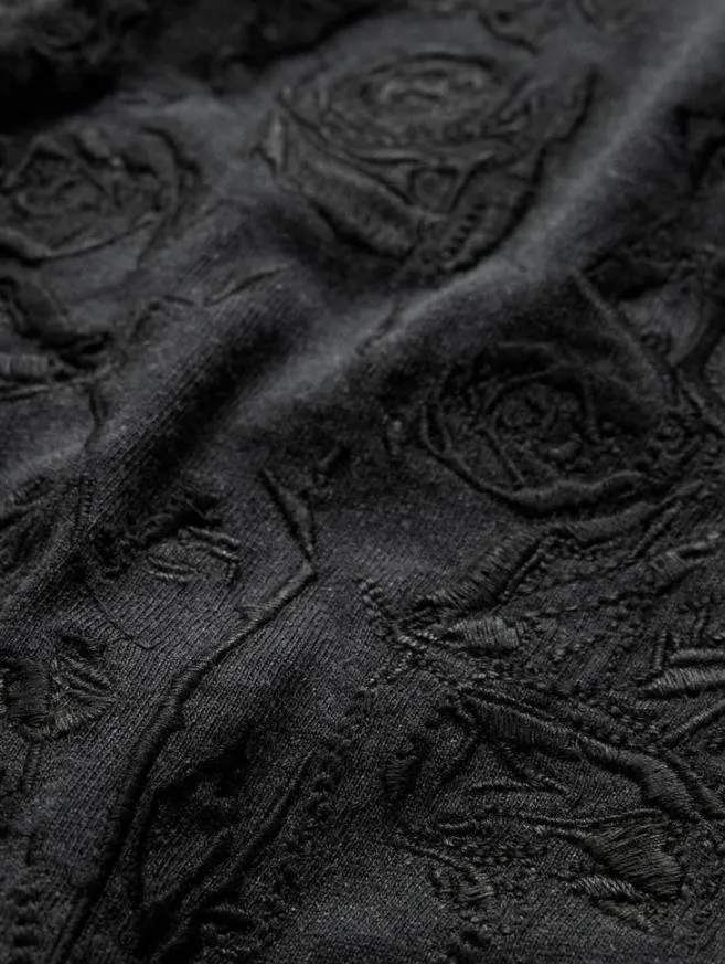 Men John Varvatos Graphic Tees Roses Tee Black