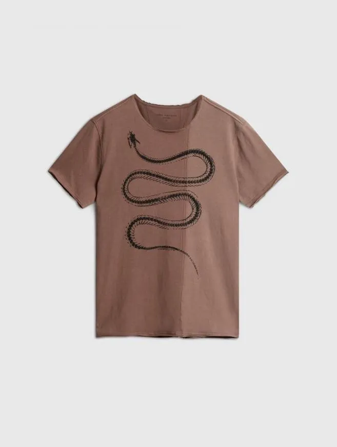 Men John Varvatos Graphic Tees Snake Bones Tee Mauvewood