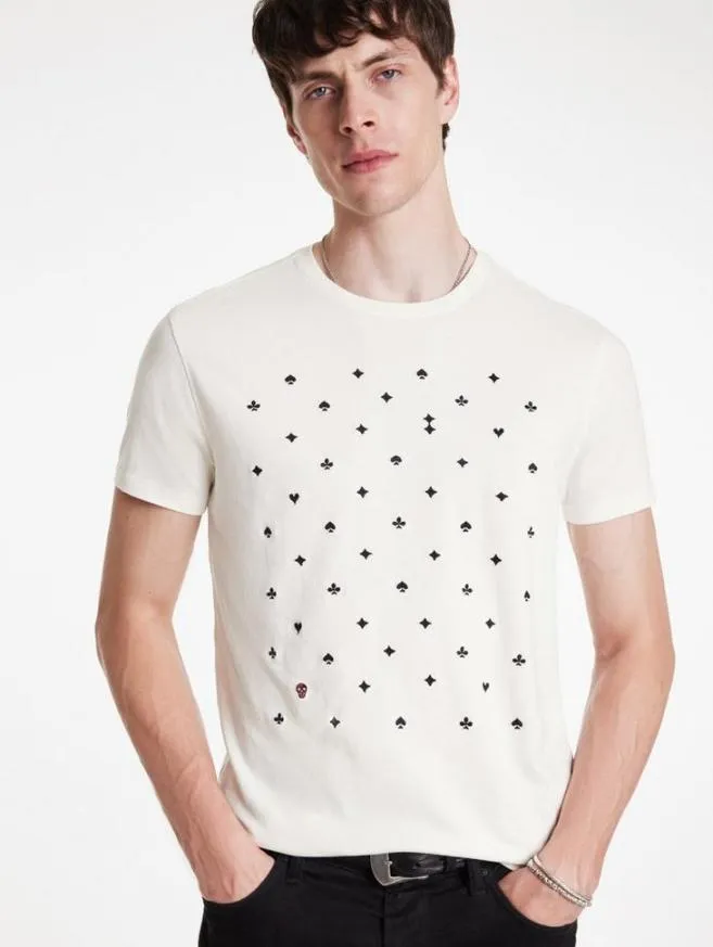 Men John Varvatos Graphic Tees Suits Tee Salt