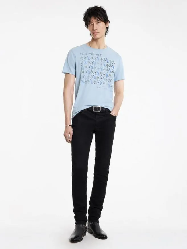 Men John Varvatos Graphic Tees The Police Band Tee Cement Wht