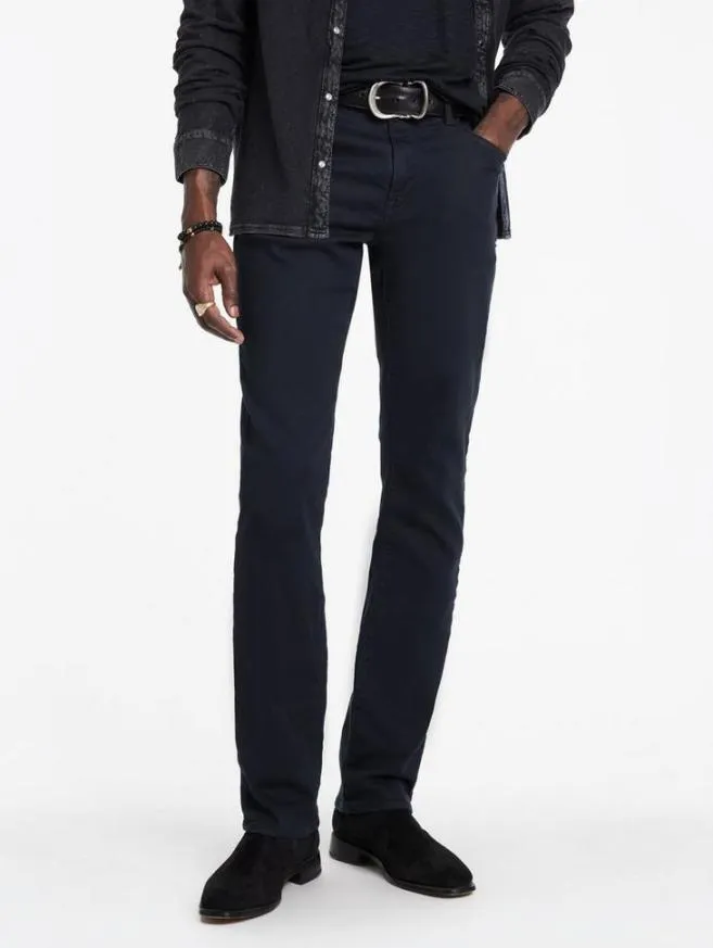 Men John Varvatos Jeans J701 8211 Black Weft Eclipse