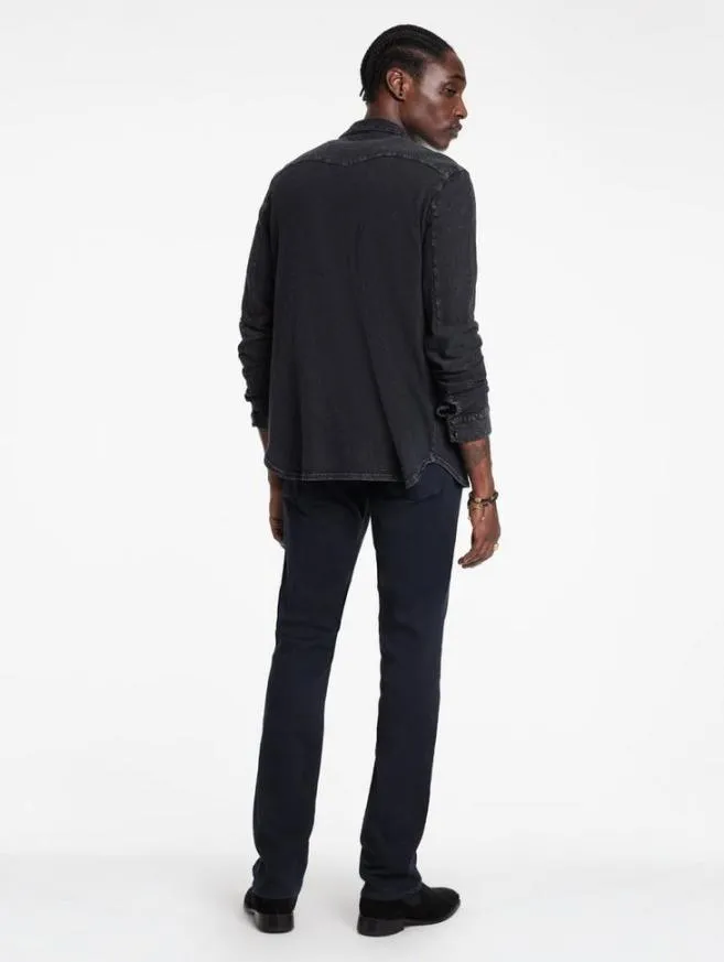 Men John Varvatos Jeans J701 8211 Black Weft Eclipse