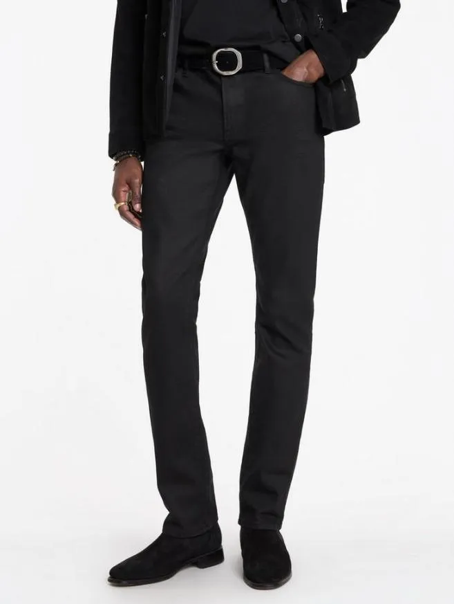 Men John Varvatos Jeans J701 8211 Coated Black