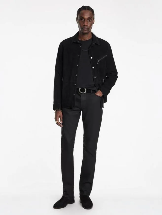 Men John Varvatos Jeans J701 8211 Coated Black