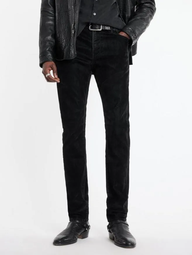 Men John Varvatos Jeans J702 8211 Flocked Denim Black