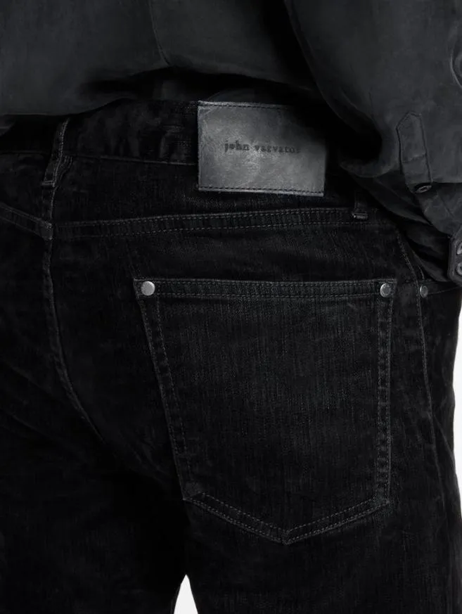 Men John Varvatos Jeans J702 8211 Flocked Denim Black