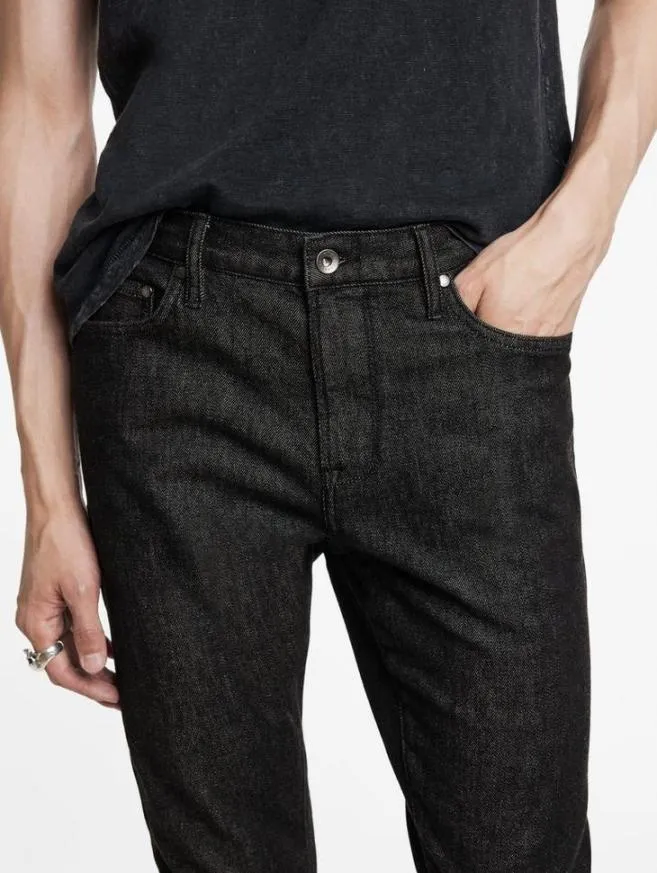 Men John Varvatos Jeans J704 8211 Tapered Fit Dark Grey