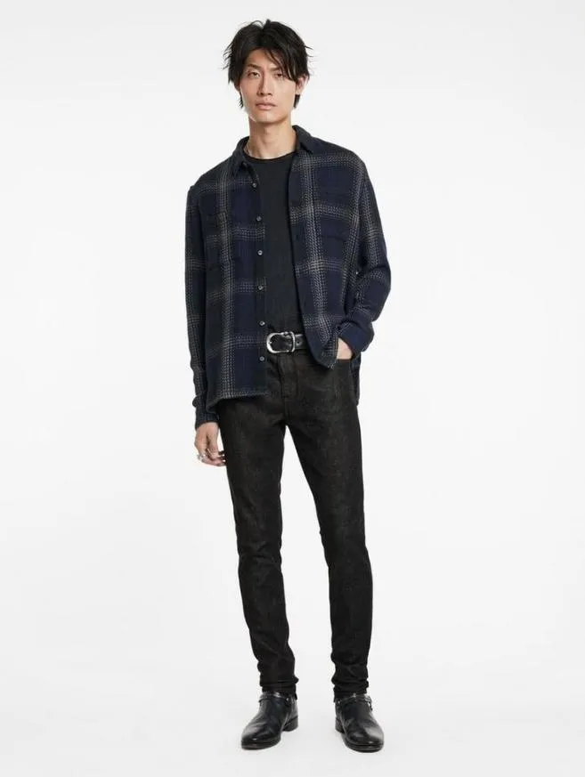 Men John Varvatos Jeans J704 8211 Tapered Fit Dark Grey