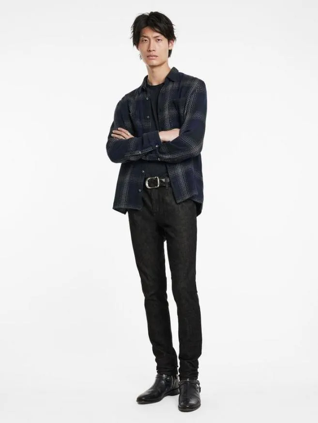 Men John Varvatos Jeans J704 8211 Tapered Fit Dark Grey