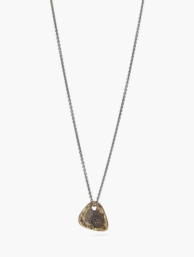 Men John Varvatos Jewelry Brass Guitar Pick Necklace Brass