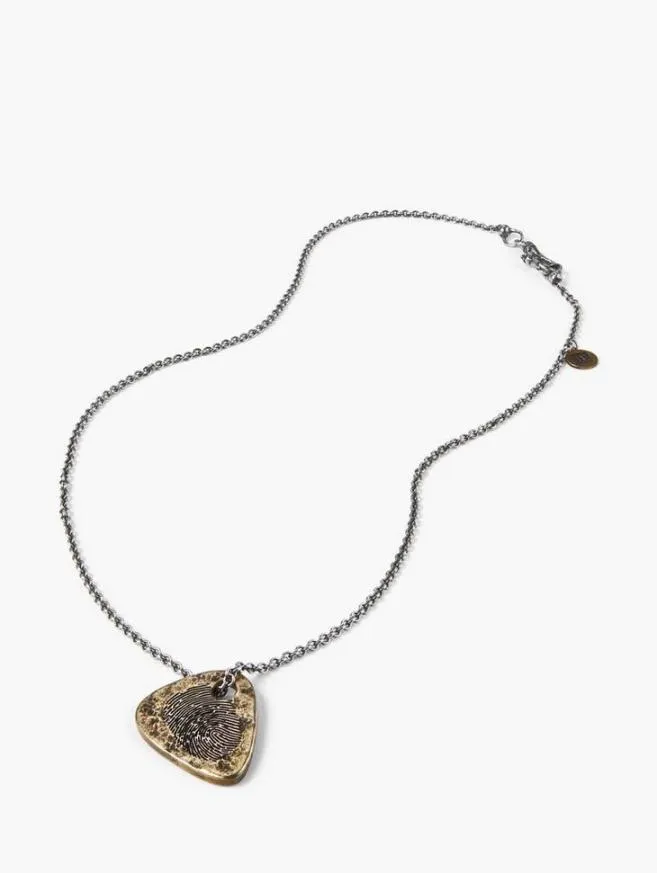 Men John Varvatos Jewelry Brass Guitar Pick Necklace Brass