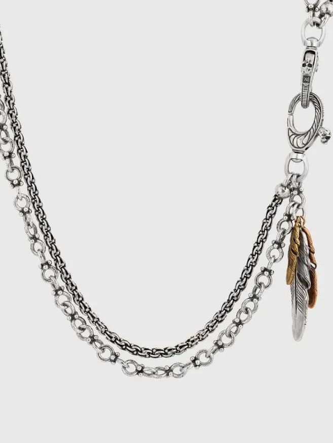 Men John Varvatos Jewelry Feather Wallet Chain No Color