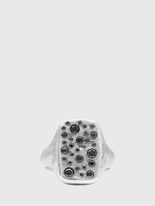 Men John Varvatos Jewelry Feature Ring With Black Diamonds No Color