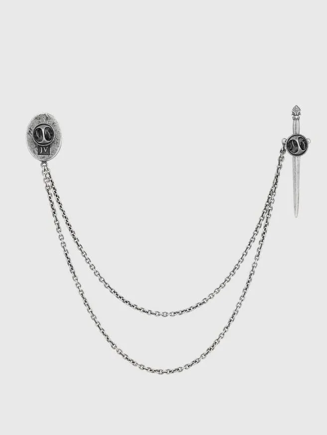 Men John Varvatos Jewelry Fleur De Lis Brooch No Color