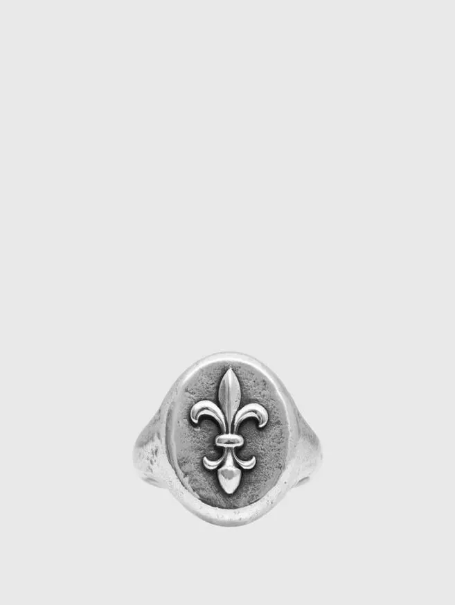 Men John Varvatos Jewelry Fleur De Lis Feature Ring No Color