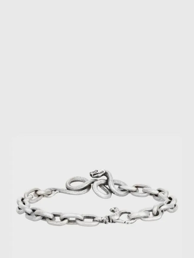 Men John Varvatos Jewelry Snake Link Bracelet Silver