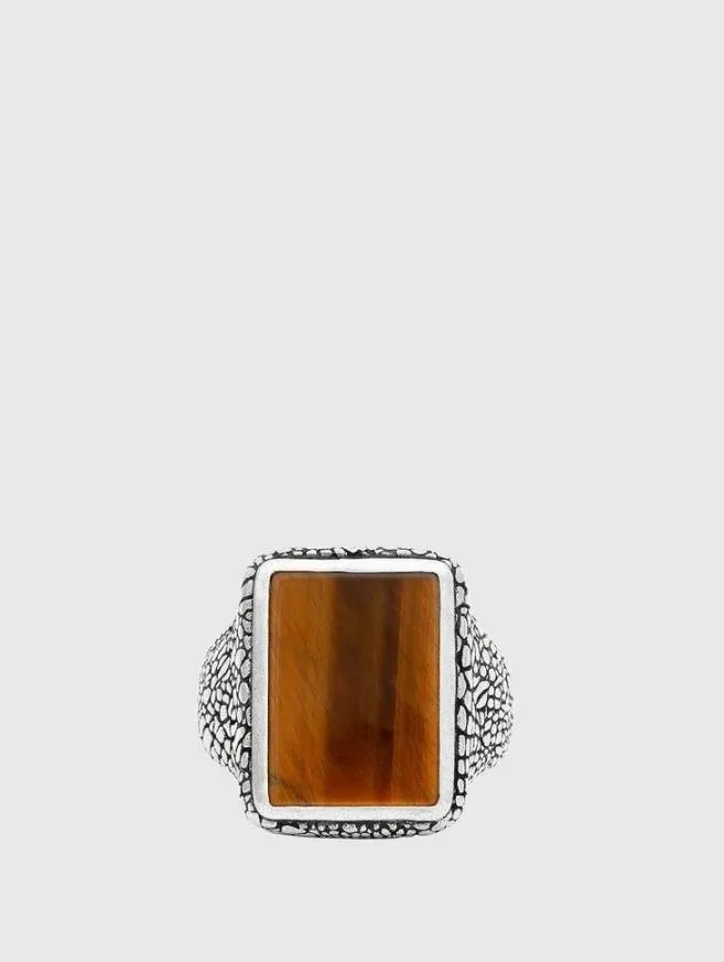 Men John Varvatos Jewelry Snakeskin Signet Statement Ring No Color