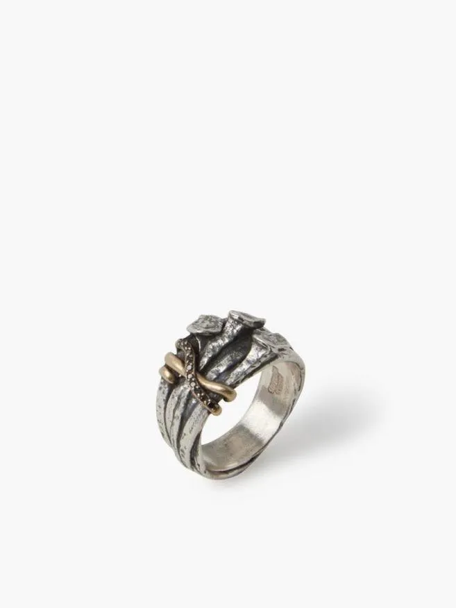 Men John Varvatos Jewelry Sterling Silver Nails Ring No Color