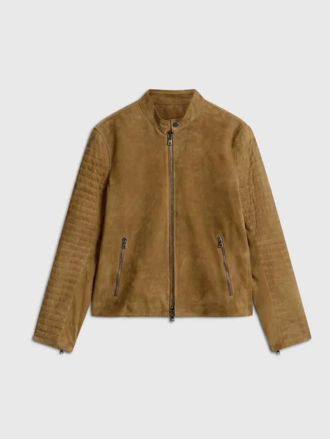 Men John Varvatos Leather Jackets Harris Jacket Jute