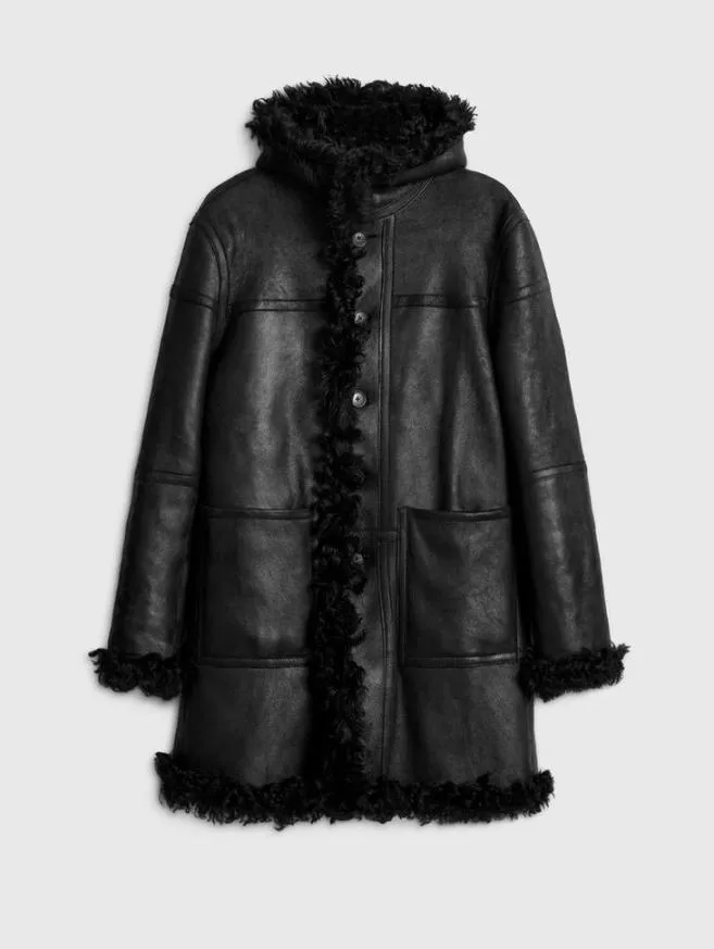 Men John Varvatos Leather Jackets Hoxton Coat Black