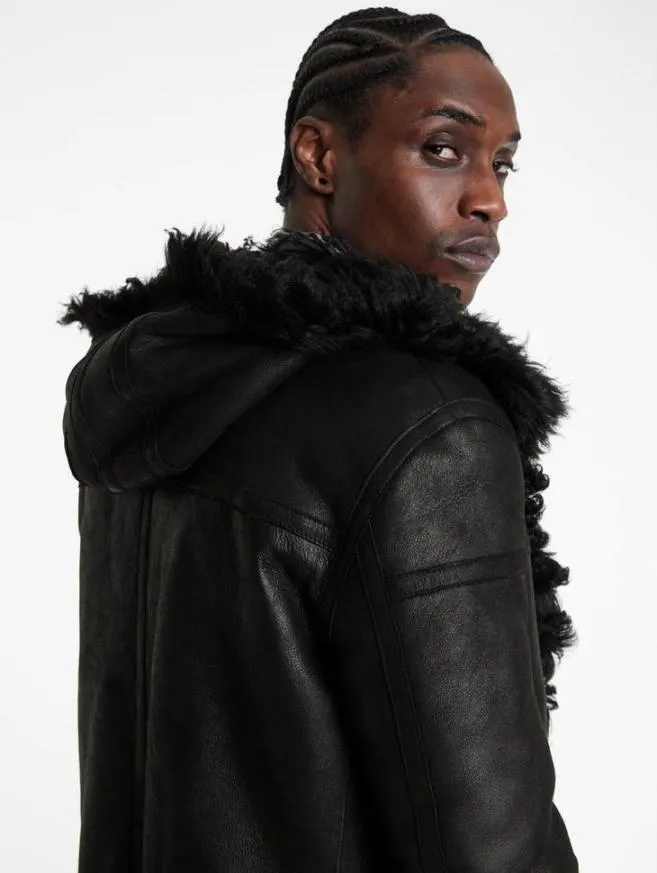 Men John Varvatos Leather Jackets Hoxton Coat Black