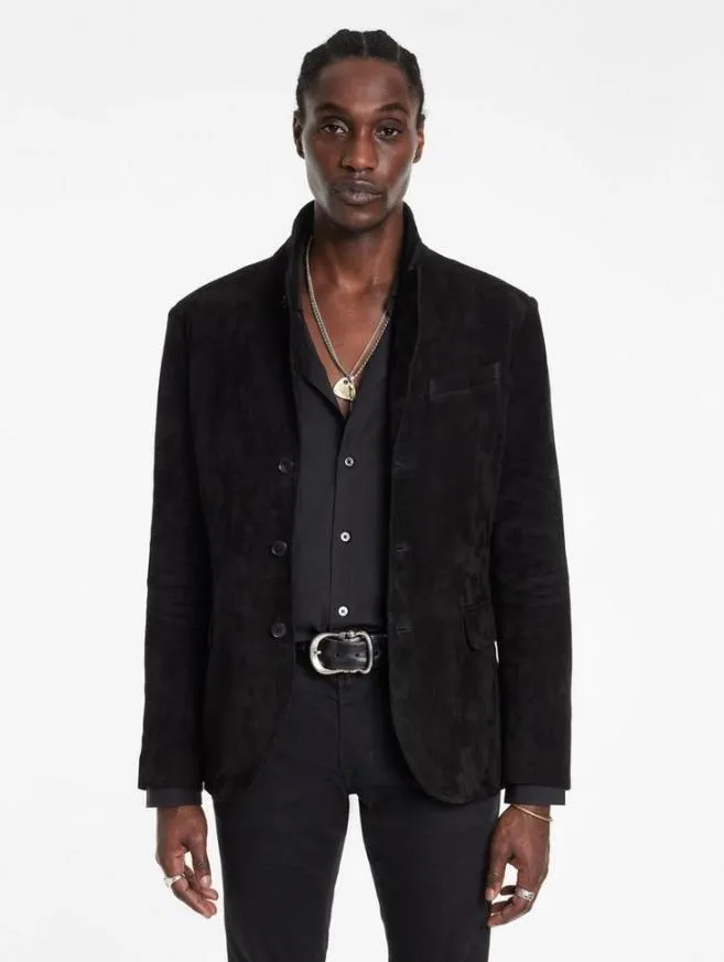 Men John Varvatos Leather Jackets Rind Jacket Black