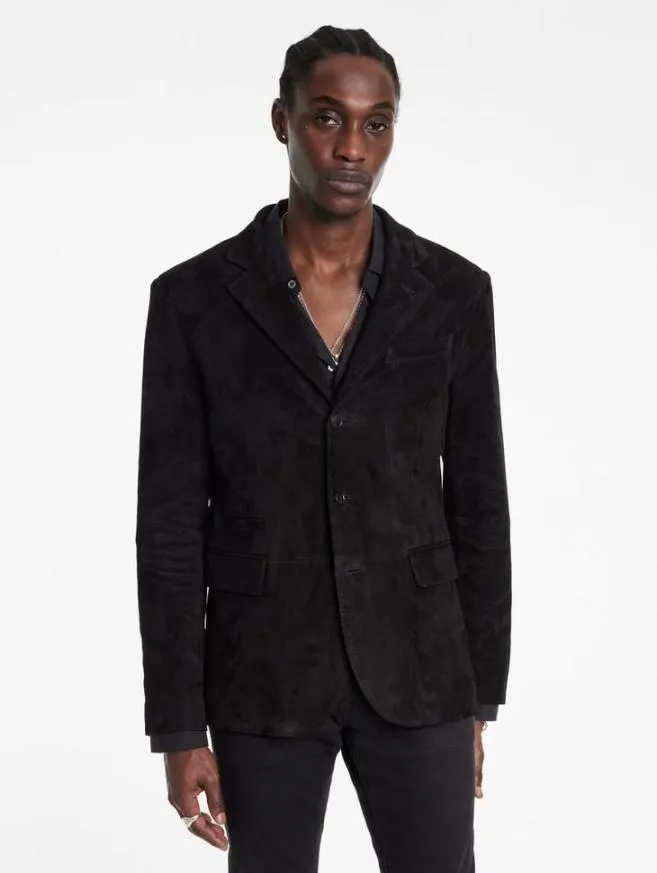 Men John Varvatos Leather Jackets Rind Jacket Black