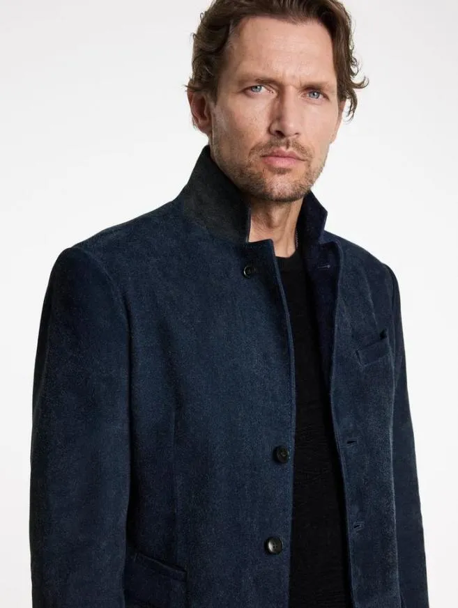 Men John Varvatos Leather Jackets Rind Jacket Powder Blue
