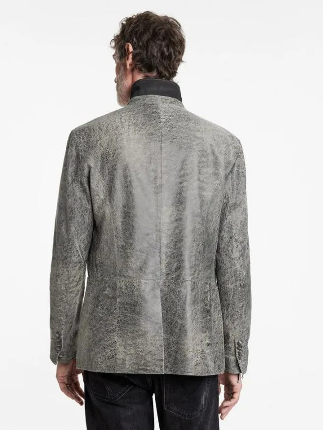 Men John Varvatos Leather Jackets Woodward Jacket Haze