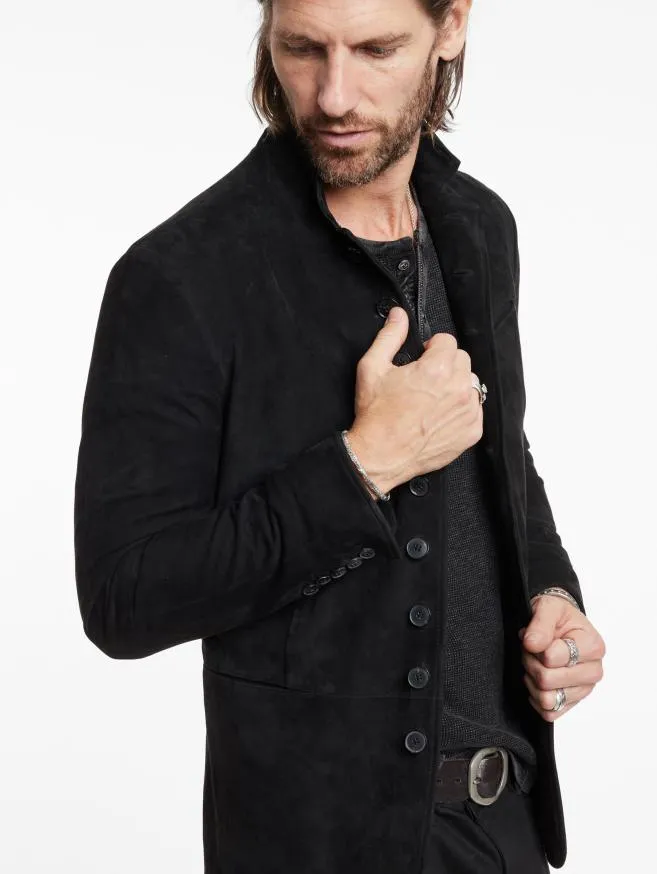 Men John Varvatos Leather Jackets Woodward Multibutton Jacket Black